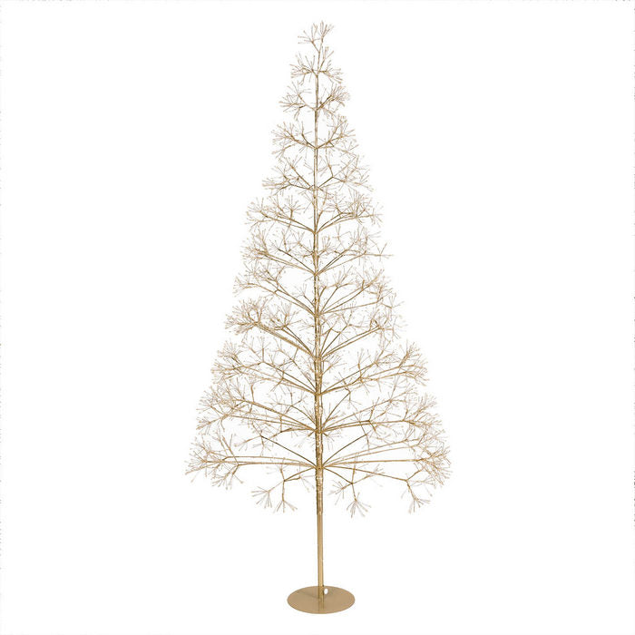 Albero di Natale Abete in metallo con 3000 luci a LED 210 cm