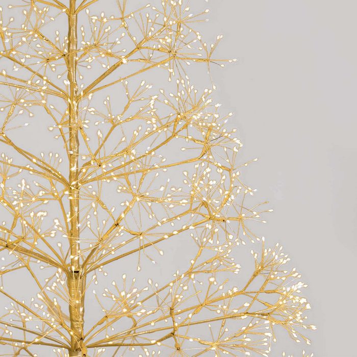 Albero di Natale Abete in metallo con 3000 luci a LED 210 cm