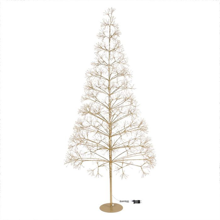 Albero di Natale Abete in metallo con 3000 luci a LED 210 cm