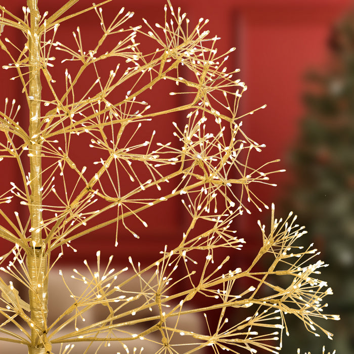 Albero di Natale Abete in metallo con 3000 luci a LED 210 cm