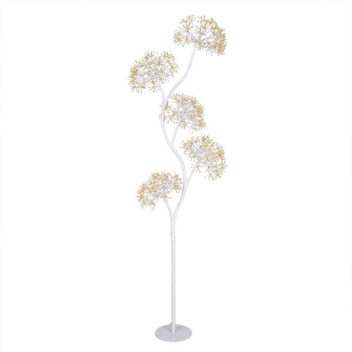 Albero con 5 sfere bianco con MicroLED 170 cm - Rich