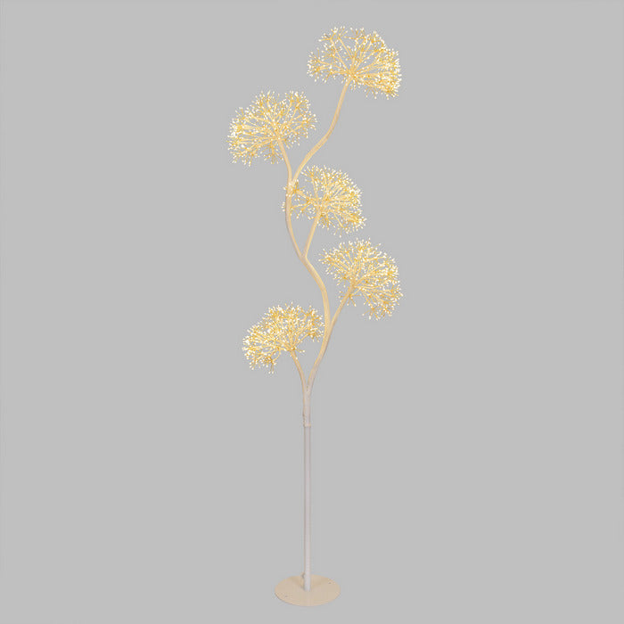 Albero con 5 sfere bianco con MicroLED 170 cm - Rich