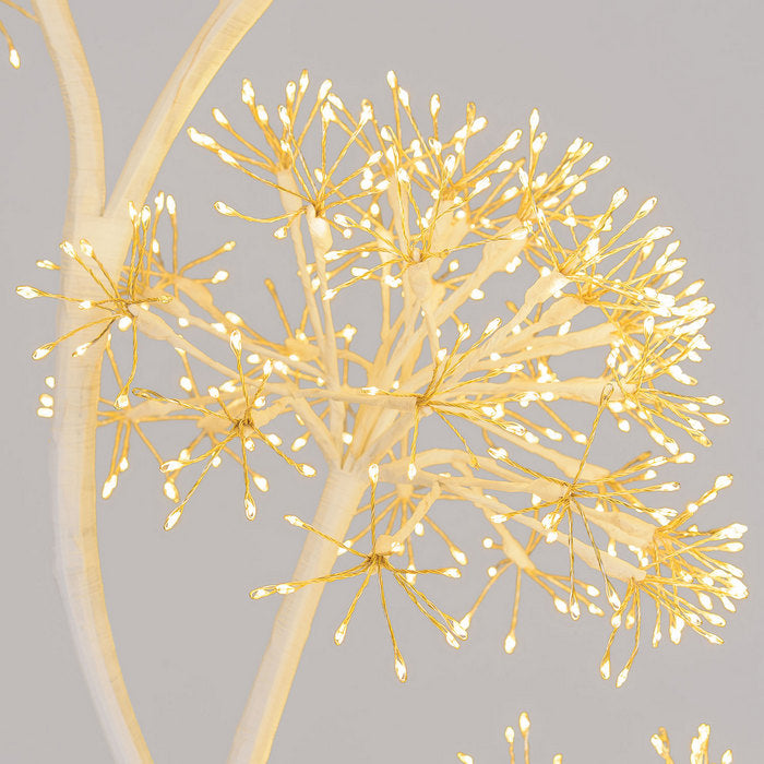 Albero con 5 sfere bianco con MicroLED 170 cm - Rich