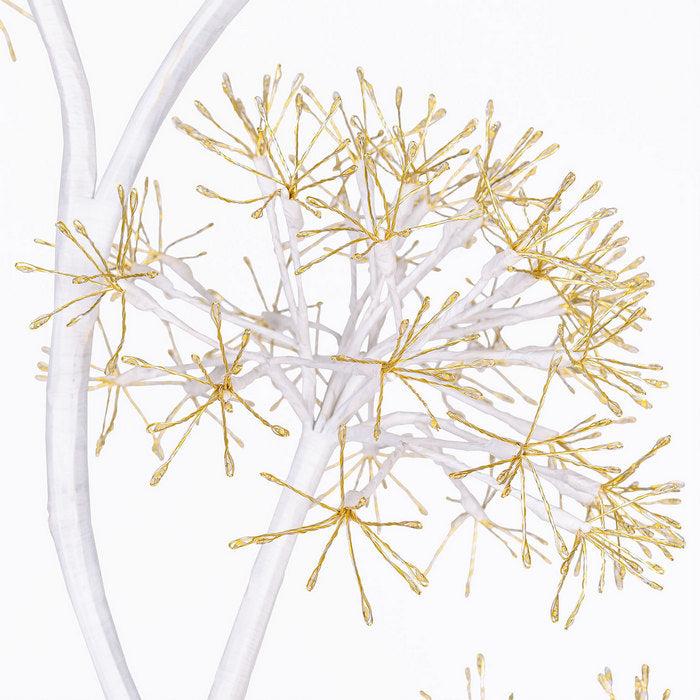 Albero con 5 sfere bianco con MicroLED 170 cm - Rich