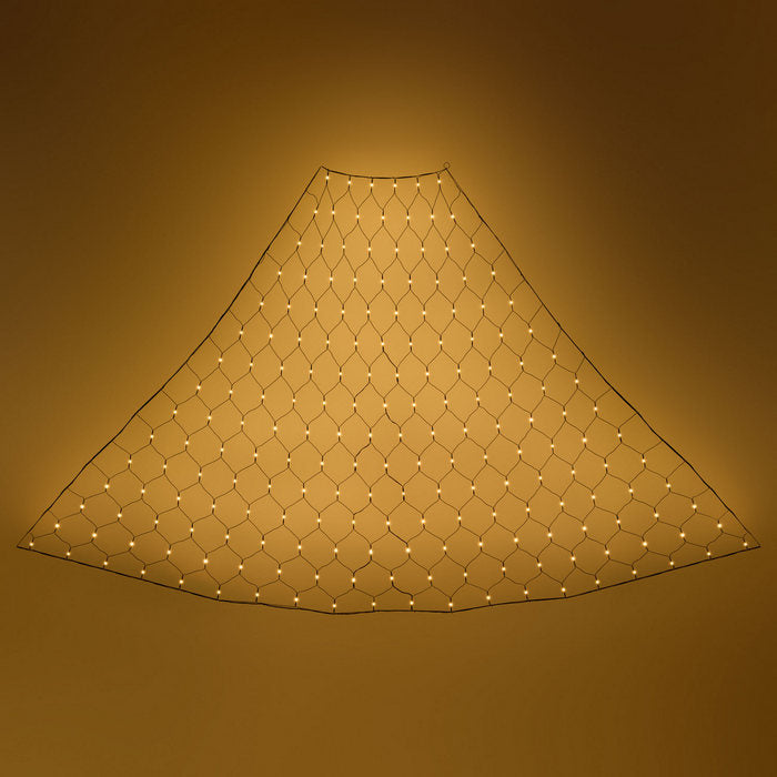 Rete di luci a mantello con 195 LED per albero di natale