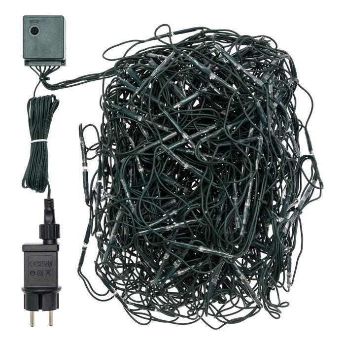 Rete di luci a mantello con 195 LED per albero di natale