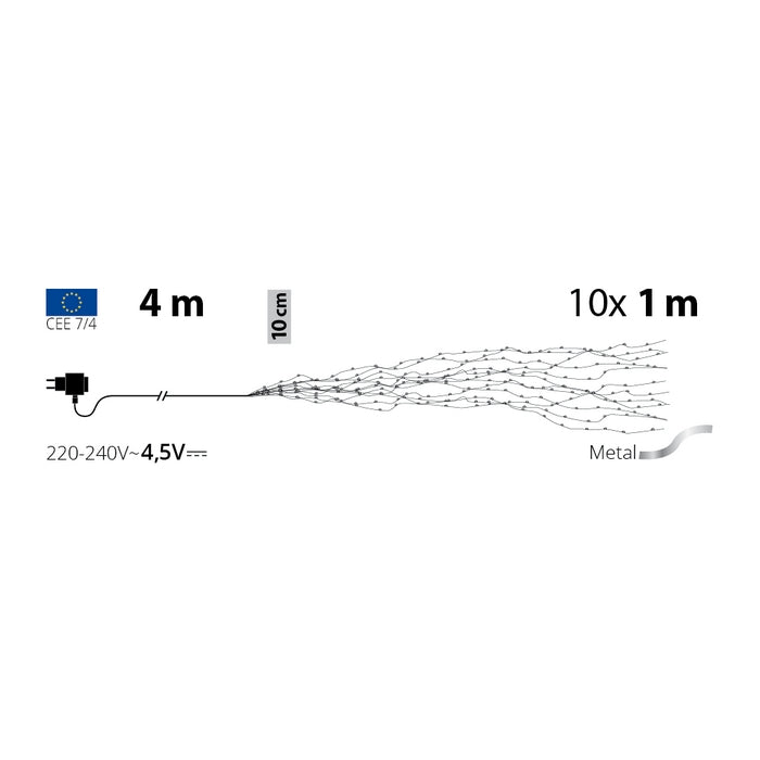 Cascata 100 MicroLED 100 cm