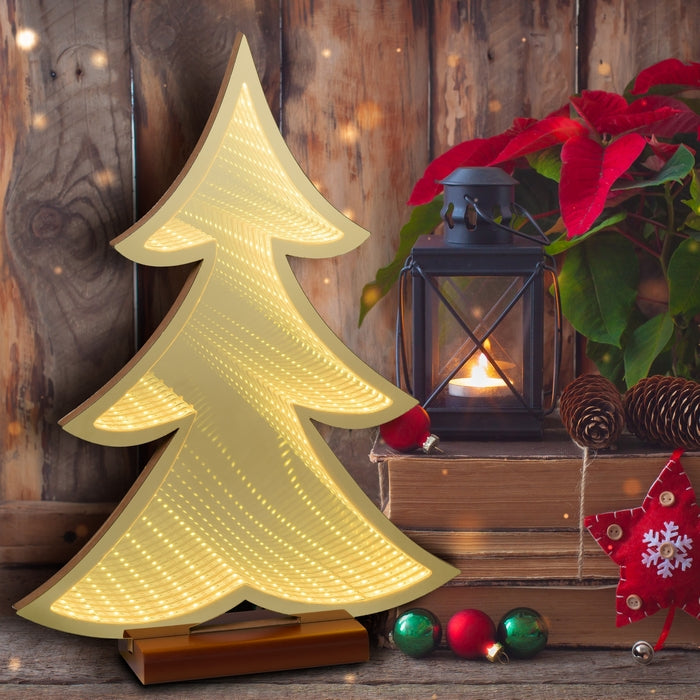 Albero luminoso con base in legno 40 cm - Infinity