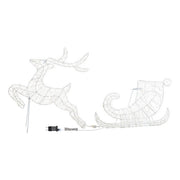 Renna galoppante a LED per decorazione natalizia 65 cm