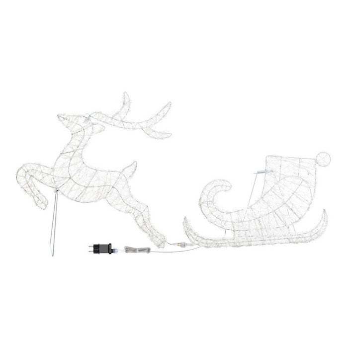 Renna galoppante a LED per decorazione natalizia 65 cm