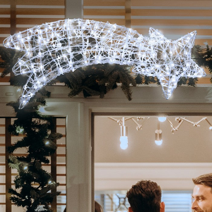 Stella cometa a LED da appendere per decorazione natalizia