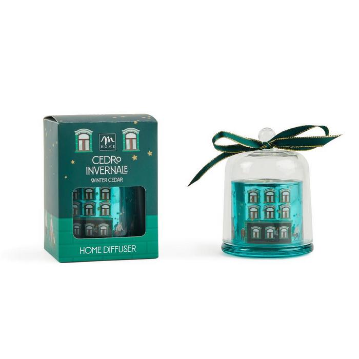 Candela profumata natalizia con campana in vetro 90 gr