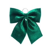 Fiocco in tessuto imbottito con brillantini per decorazione natalizia