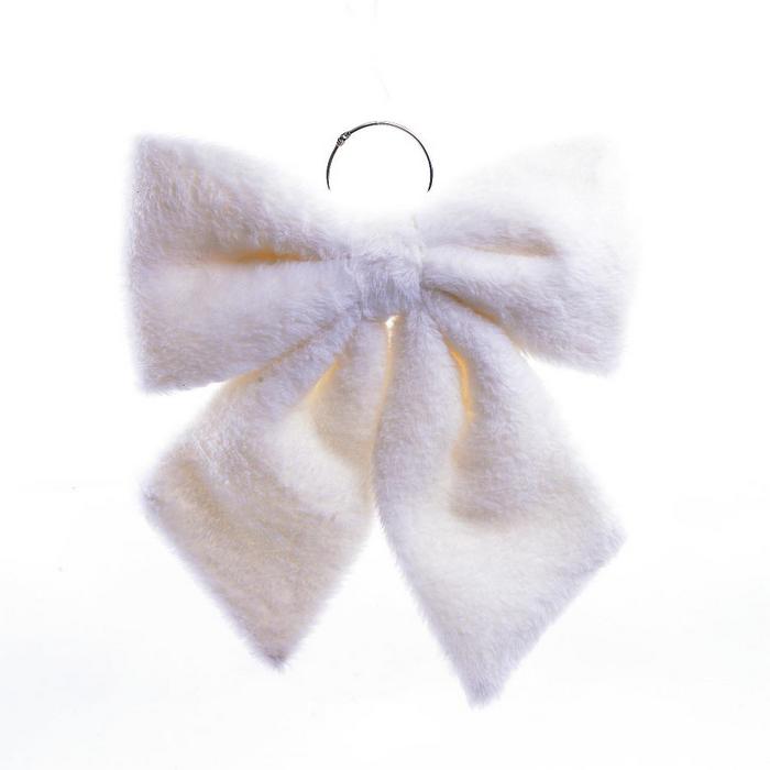 Fiocco in tessuto imbottito per decorazione natalizia