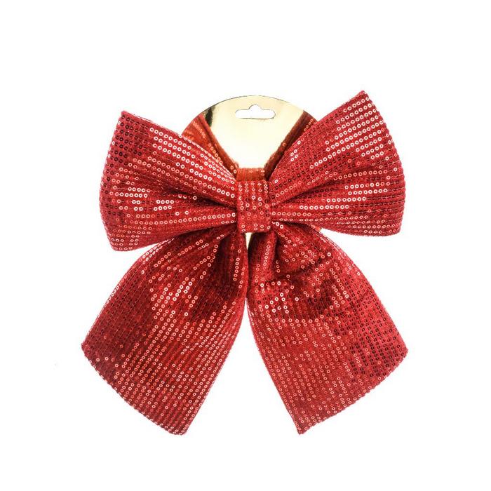 Fiocco in tessuto da appendere per decorazione natalizia