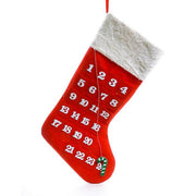 Calza con calendario dell'avvento in panno