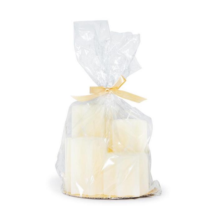 Set 4 candele natalizie avorio