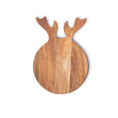 Tagliere in legno a forma di renna natalizia