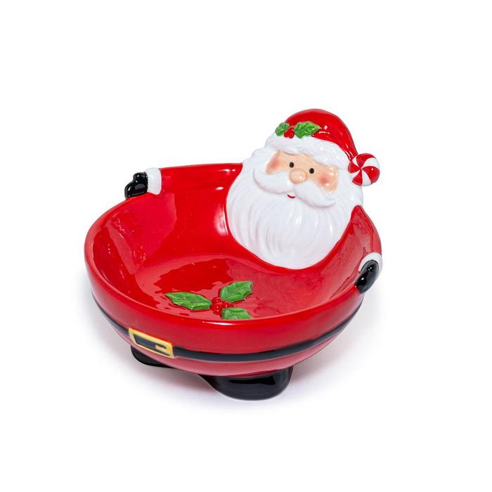 Ciotola natalizia in ceramica con babbo natale 450 ml