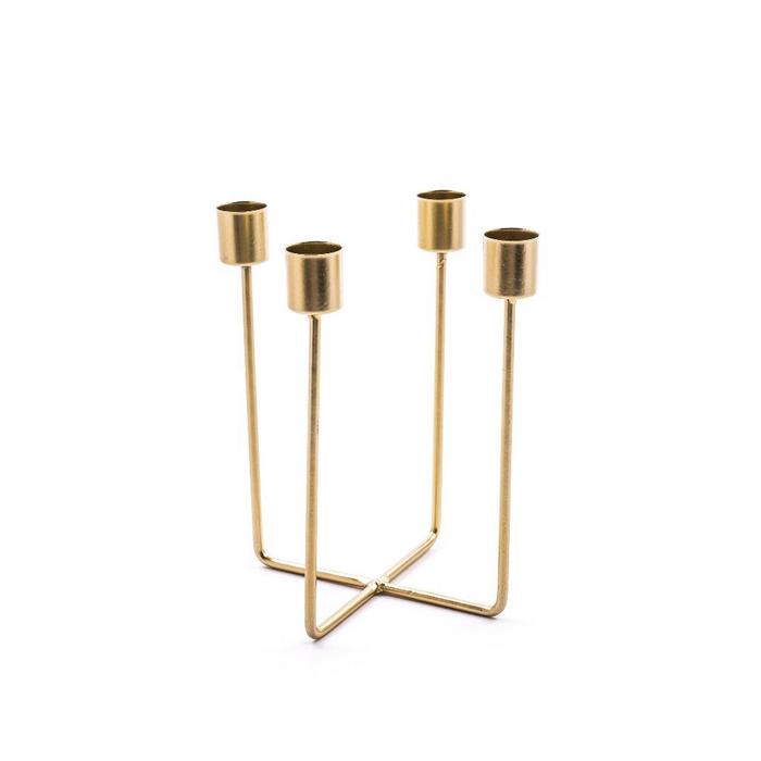 Candelabro in metallo dorato