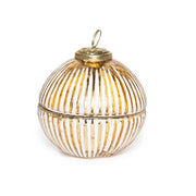 Candela natalizia profumata in cofanetto palla di vetro 10 cm