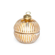 Candela natalizia profumata in cofanetto palla di vetro 8 cm