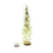 Albero in metallo e plastica con luci a LED per decorazione natalizia 40 cm