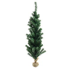 Albero di Natale verde con base in juta