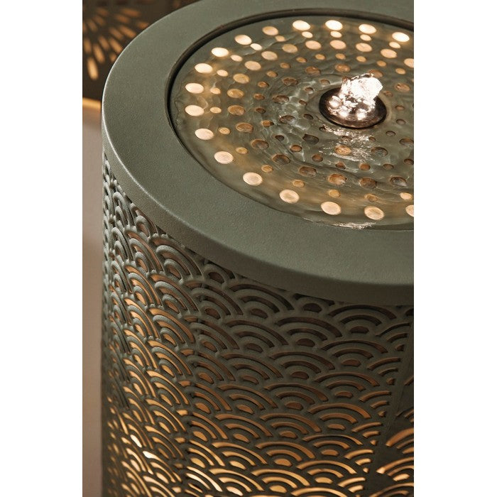 Fontana cilindrica con LED in metallo alta - Akira - BIZZOTTO - 66149275861370