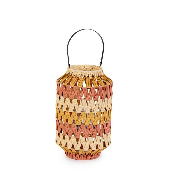 Lanterna cilindrica in rattan colorato 40 cm - Jala