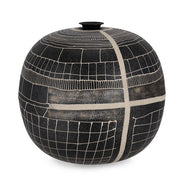 Vaso decorativo tondo 39 cm nero - Siva