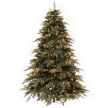 Albero di Natale verde realistico con luci bianco caldo - Big Sky