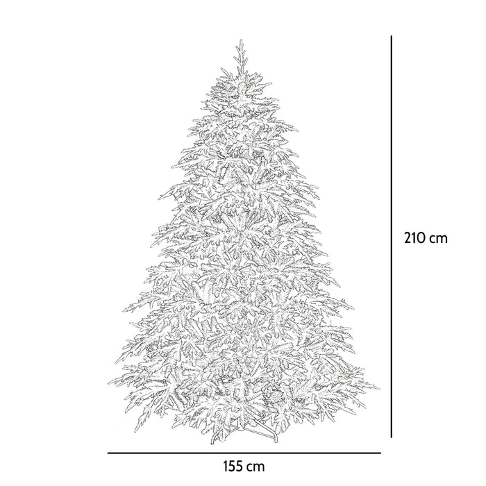 Albero di Natale verde realistico con luci bianco caldo - Big Sky