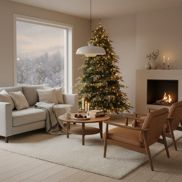 Albero di Natale verde realistico con luci bianco caldo - Big Sky