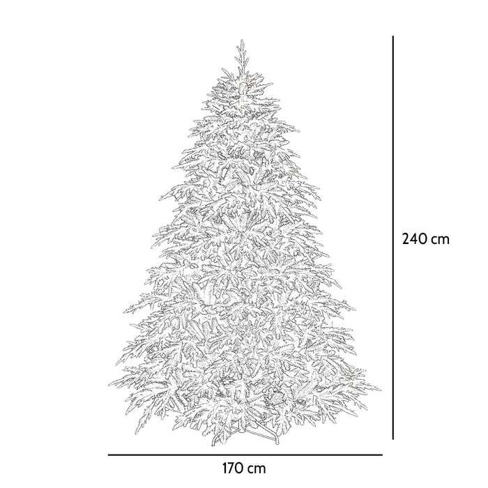 Albero di Natale verde realistico con luci bianco caldo - Big Sky
