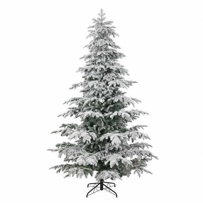 Albero di Natale innevato realistico con luci bianco caldo - Salice