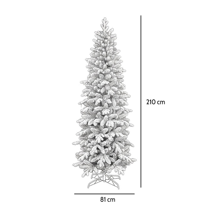 Albero di Natale innevato realistico - Yorkshire Slim