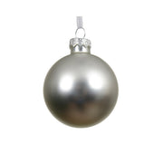 Pallina di natale in vetro argento opaco