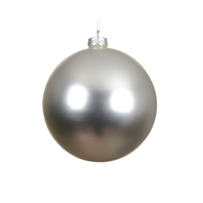 Pallina di natale in vetro argento opaco