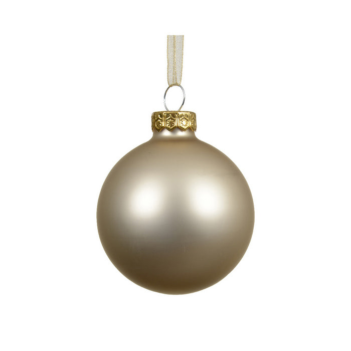 Pallina di natale in vetro perla opaco