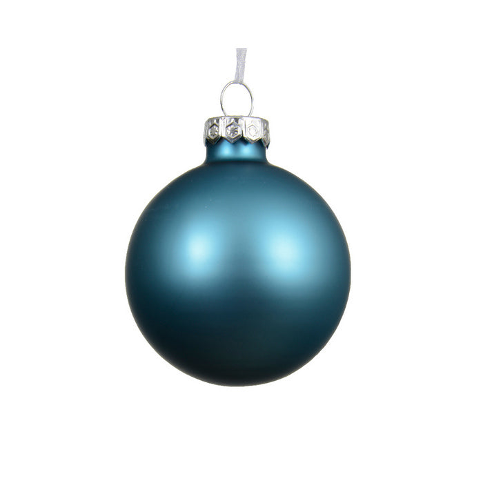 Pallina di natale in vetro blu popolare opaco