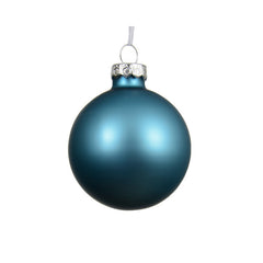 Pallina di natale in vetro blu popolare opaco