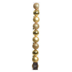 Set 10 palline di Natale lucide, opache e con glitter 6 cm