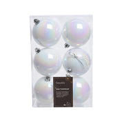 Set 6 palline di Natale lucide 8 cm