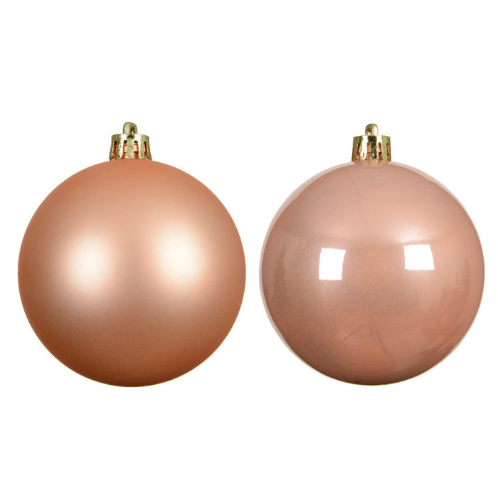 Set 6 palline di Natale lucide 8 cm