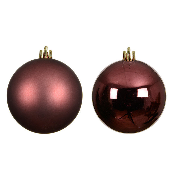 Set 6 palline di Natale lucide 8 cm