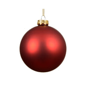 Pallina di natale in vetro rosso opaco