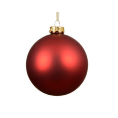 Pallina di natale in vetro rosso opaco
