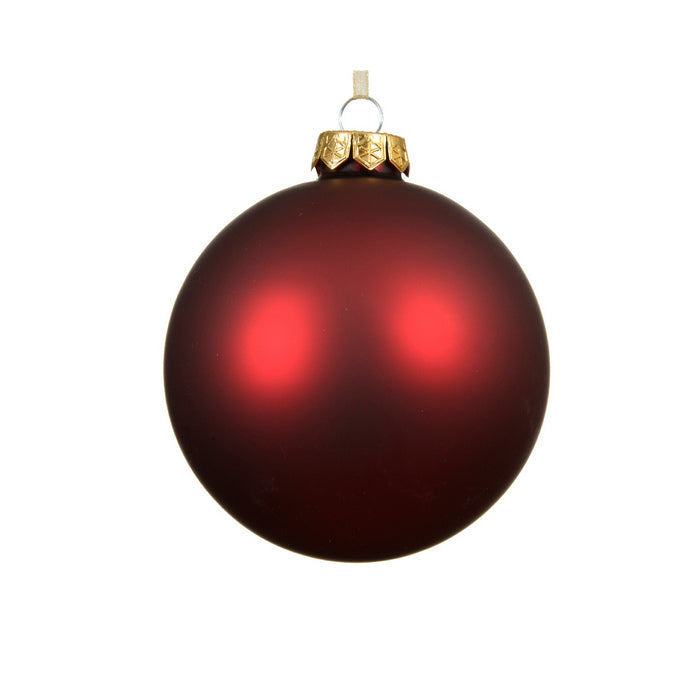 Pallina di natale in vetro sangue di bue opaco