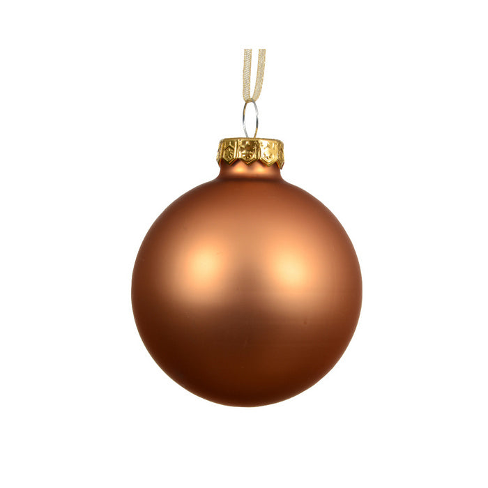 Pallina di natale in vetro brandy opaco